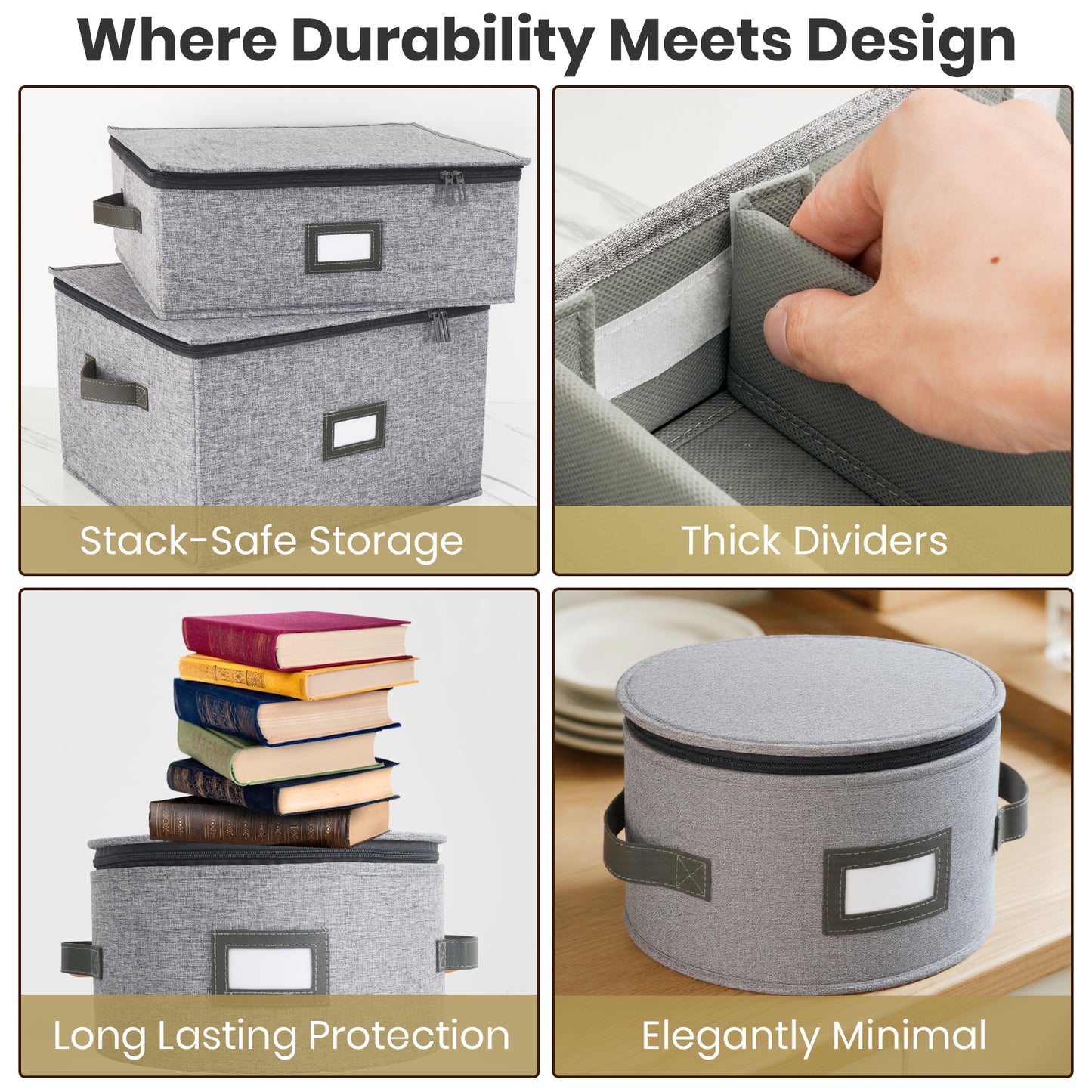 China Storage Containers (Light Gray)