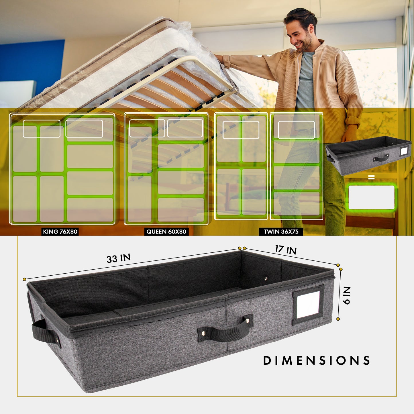 Under Bed Storage (Dark Gray)