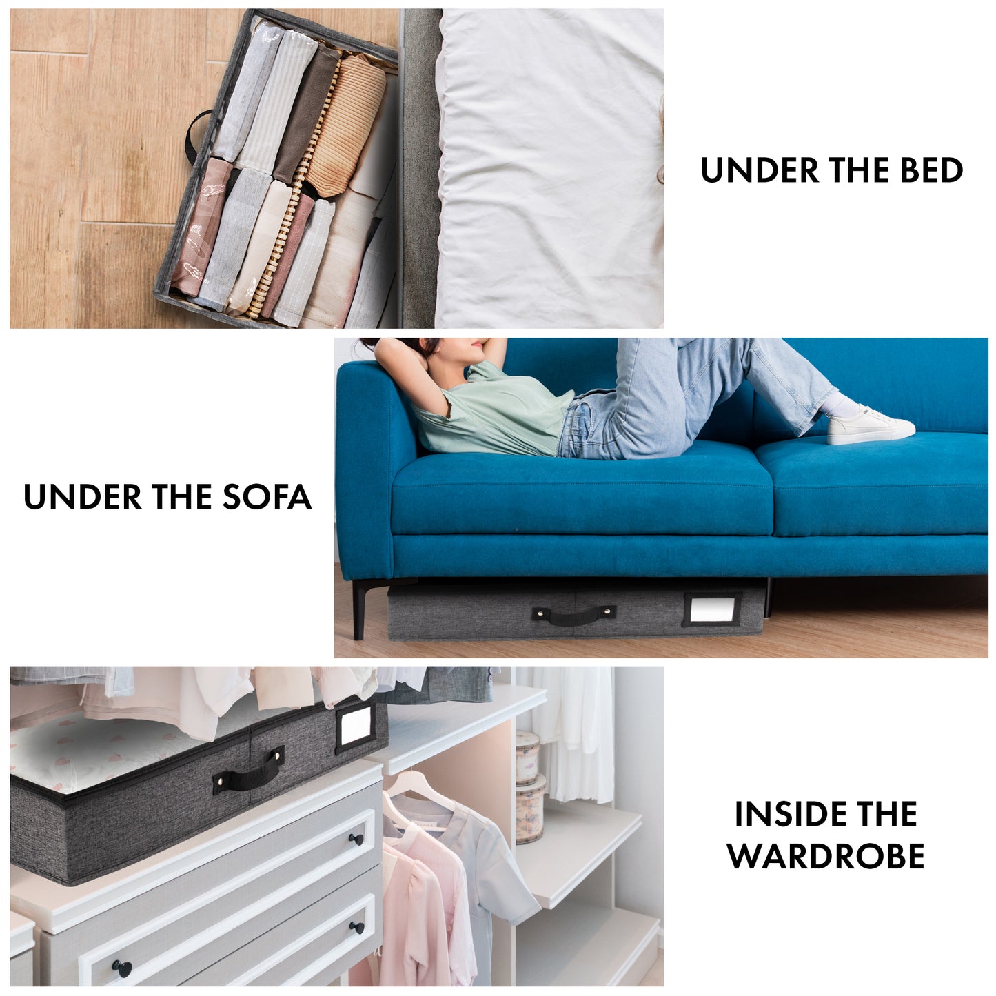 Under Bed Storage (Dark Gray)