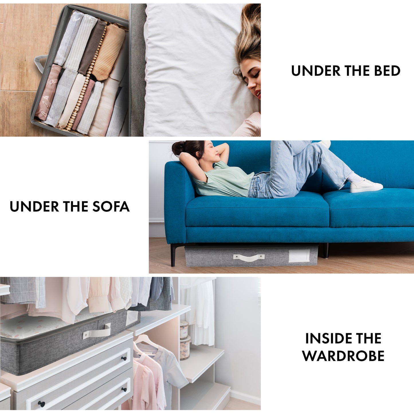 Under Bed Storage (Light Gray)