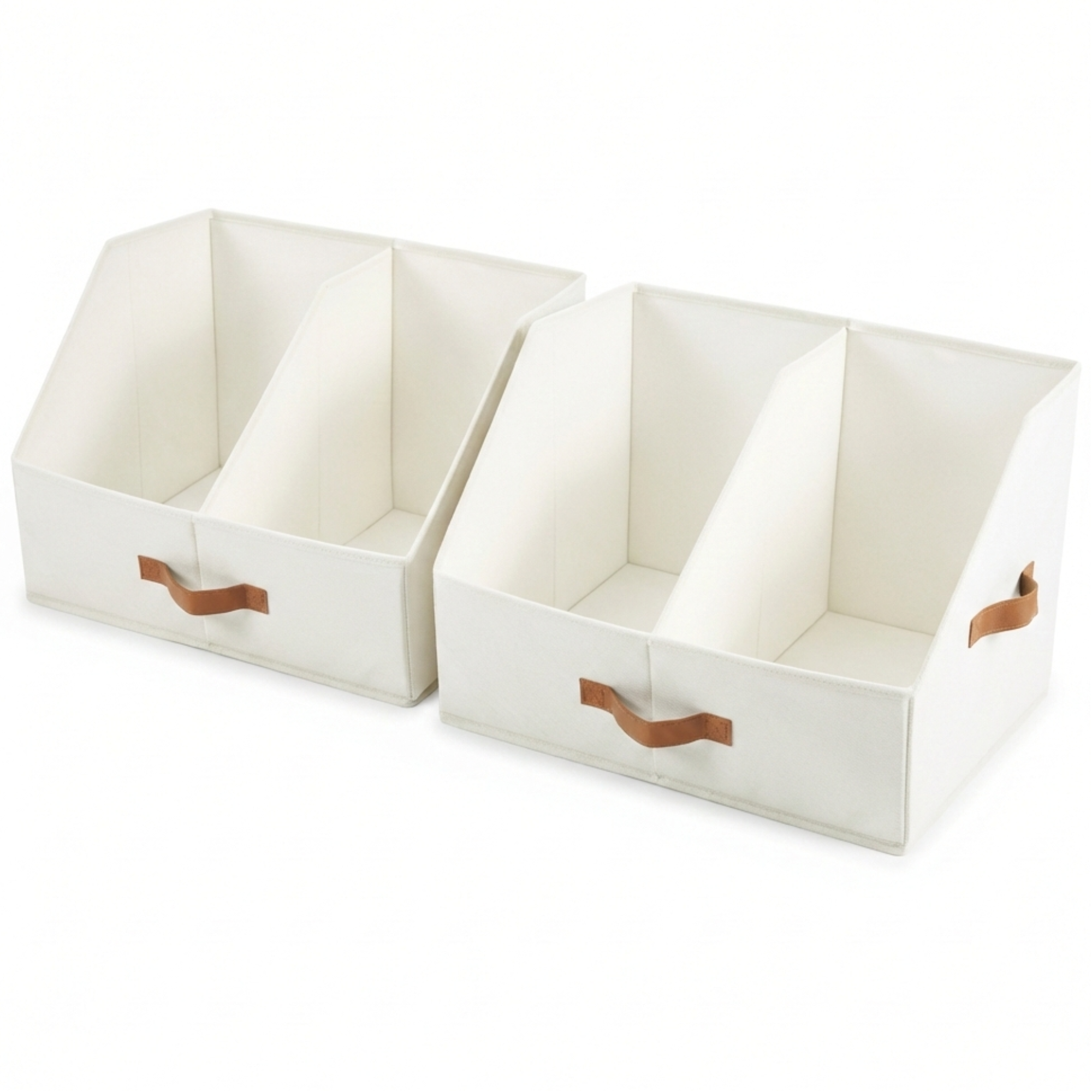 Trapezoid Storage Bin - Ivory towel organizer for closet