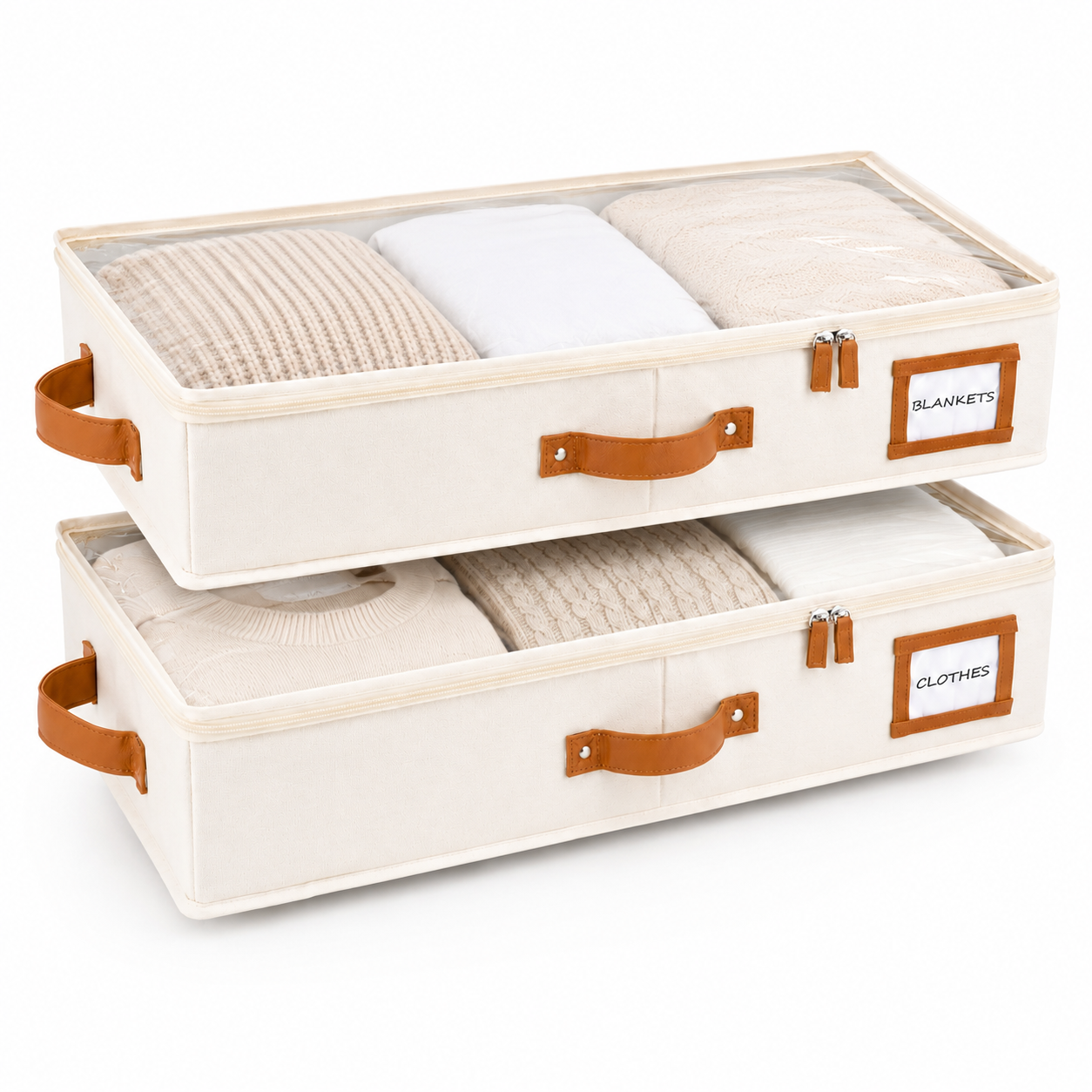 Under Bed Storage Containers (Ivory)