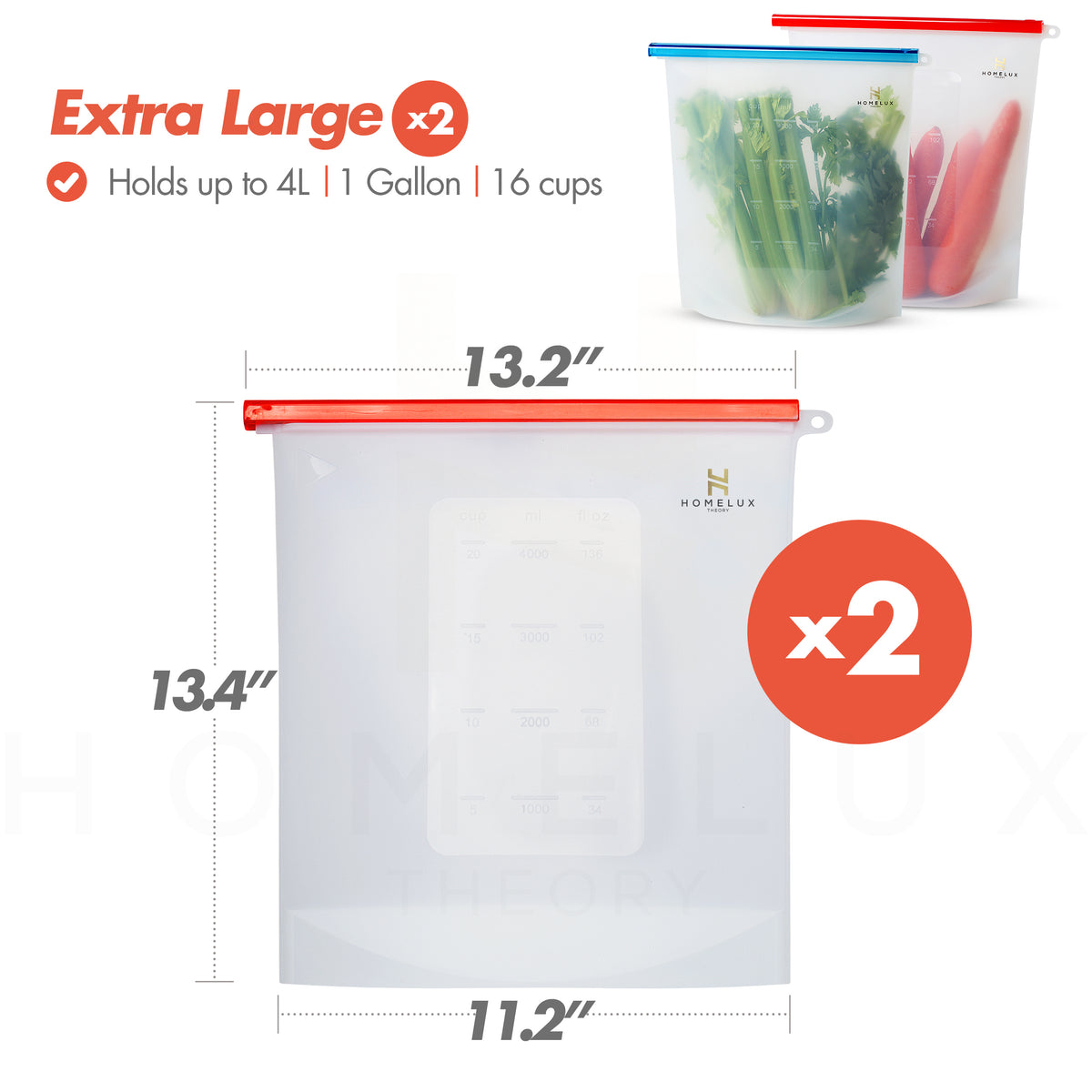 Homeries Reusable Silicone Food Storage bag