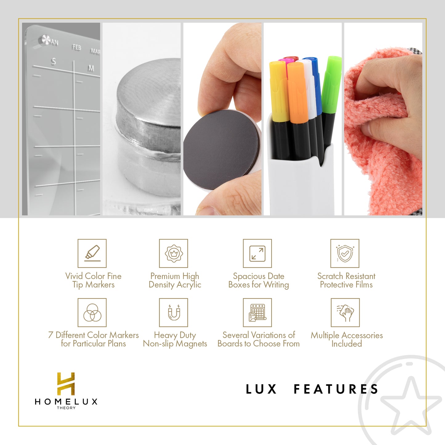 Acrylic Magnetic Fridge Calendar