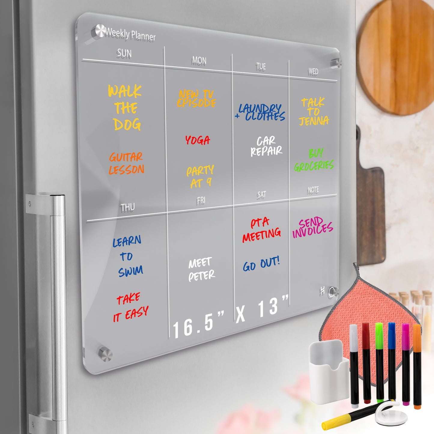 Acrylic Magnetic Fridge Calendar