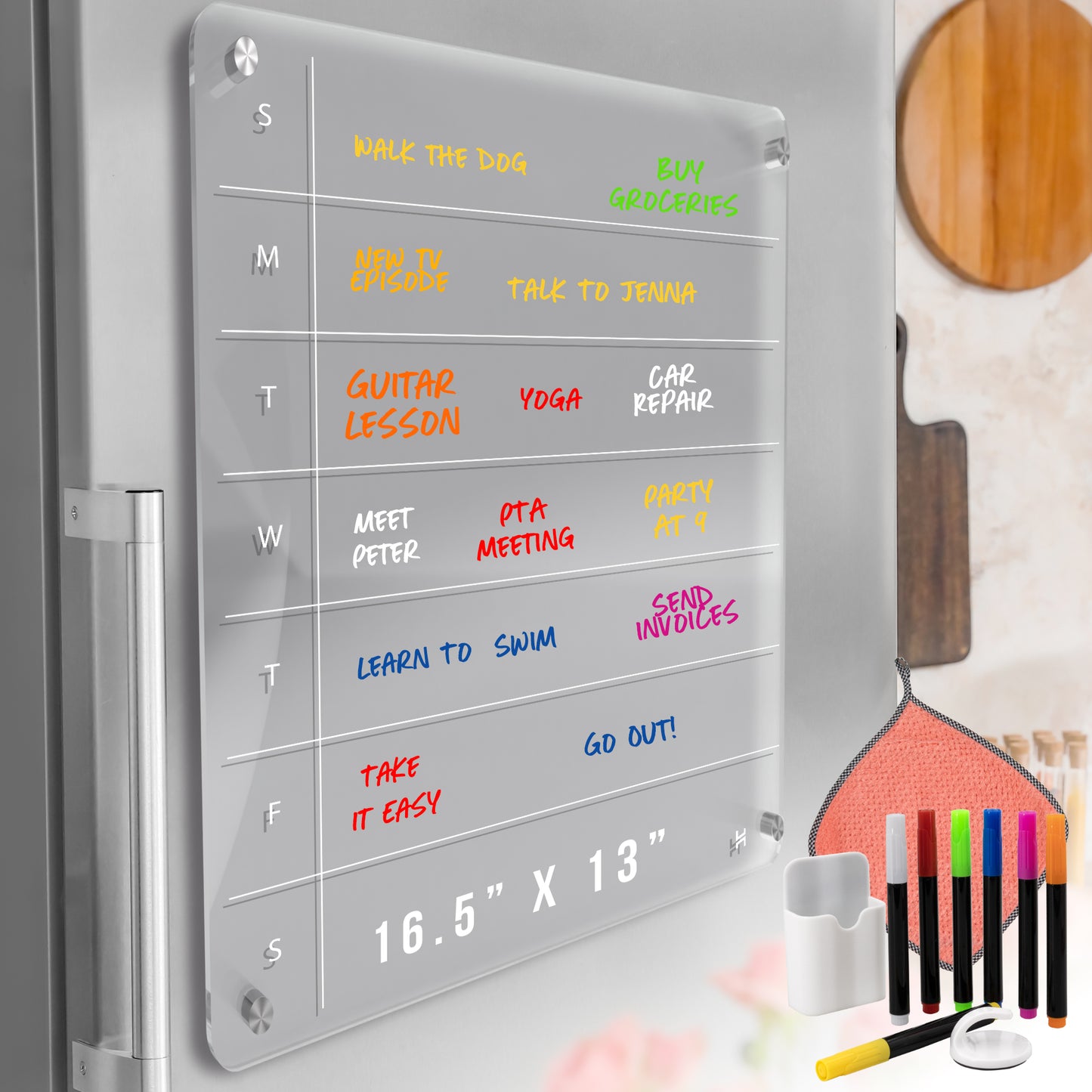 Acrylic Magnetic Fridge Calendar