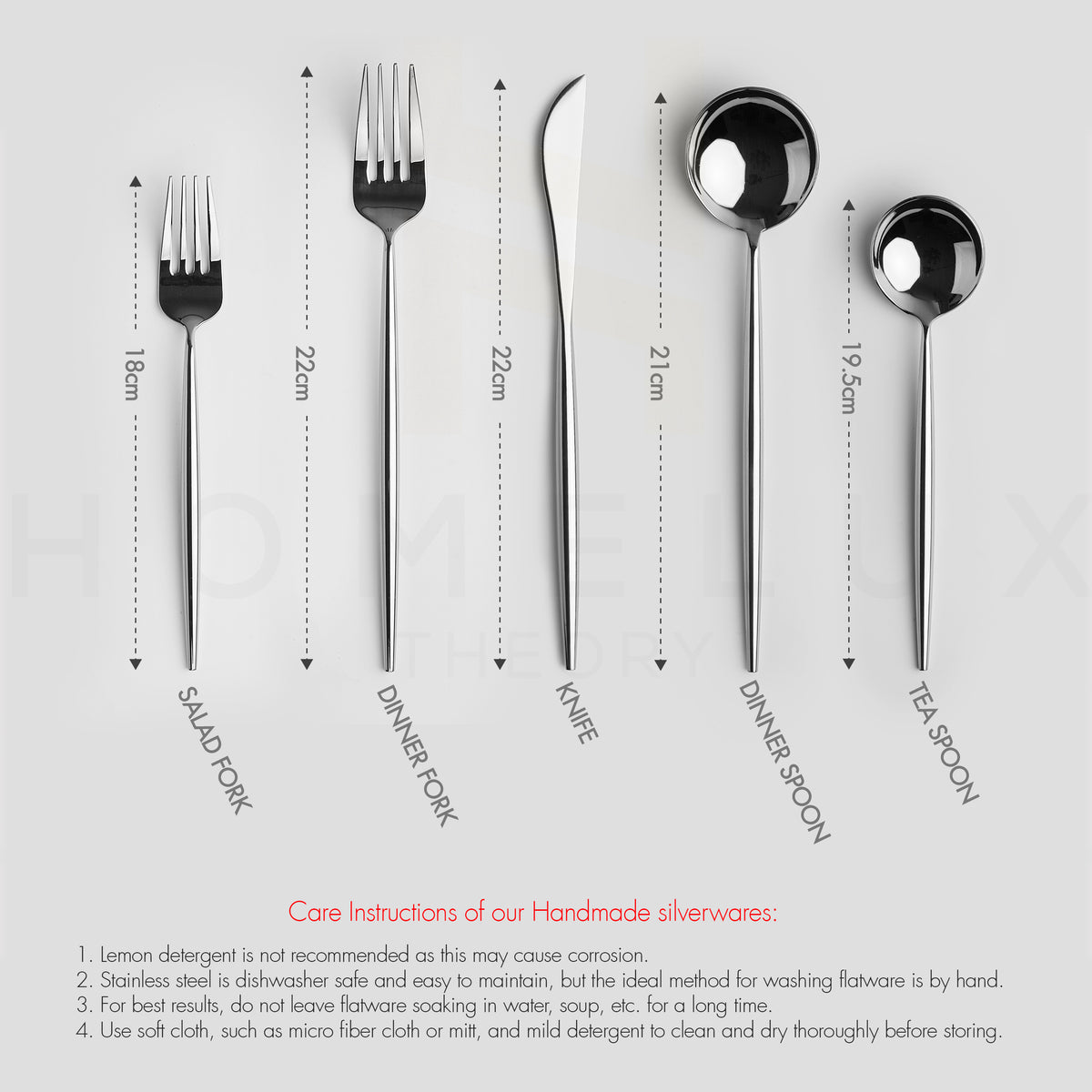 Modern Stainless Steel Flatware Set - Black – Homelux Theory