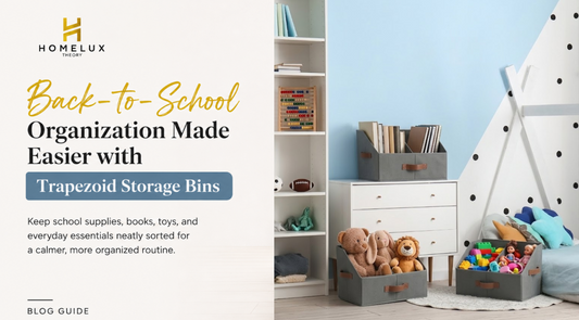 Back-to-School Organization Made Easier with Trapezoid Storage Bins