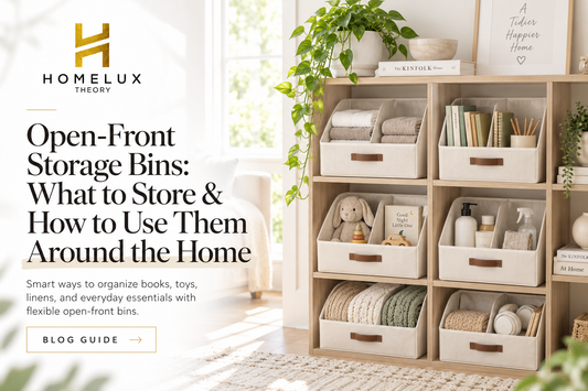 Open-Front Storage Bins: What to Store & How to Use Them Around the Home