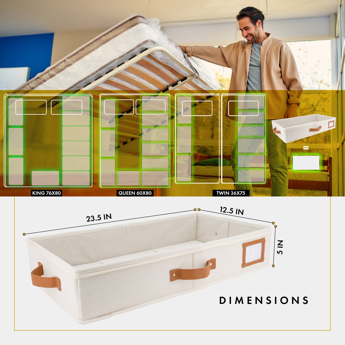 Under Bed Storage (Ivory)