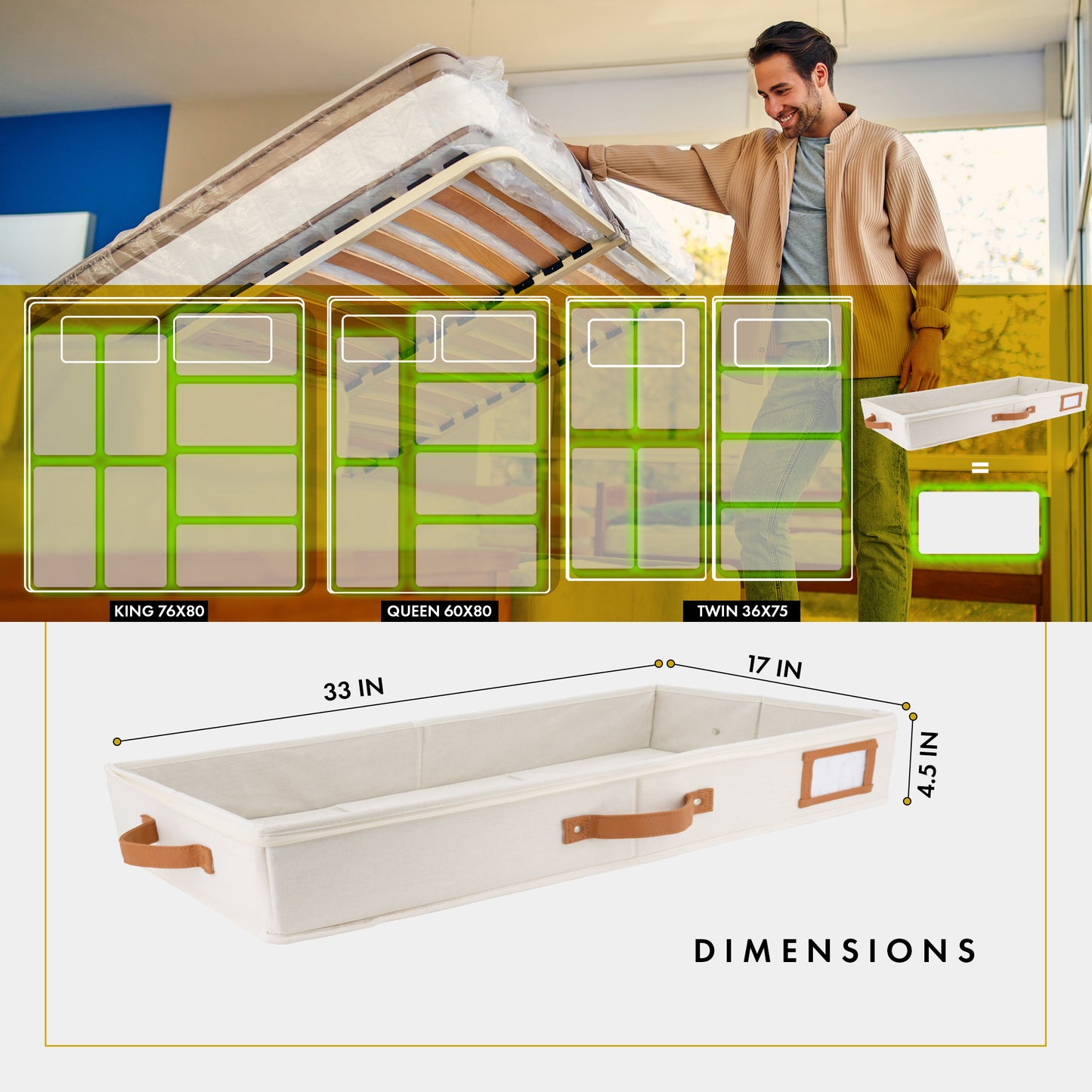 Under Bed Storage (Ivory)