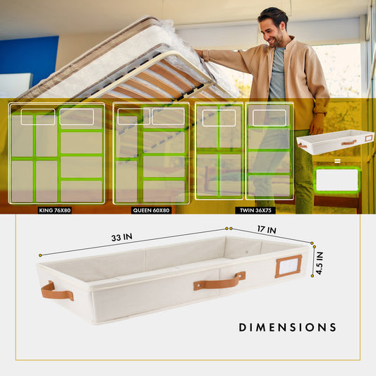 Under Bed Storage Containers (Ivory)