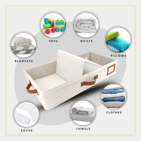 Under Bed Storage Organizer (Ivory)