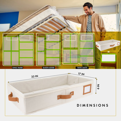 Under Bed Storage Containers (Ivory)