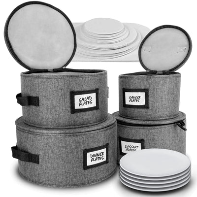 Hard Shell China Storage Containers (Dark Gray)