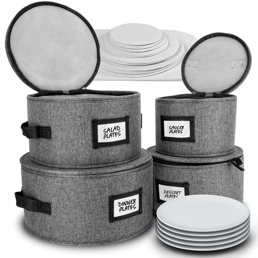 Hard Shell China Storage Containers (Dark Gray)