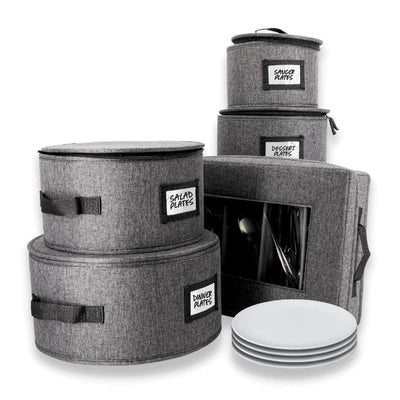 Hard Shell China Storage Containers (Dark Gray)