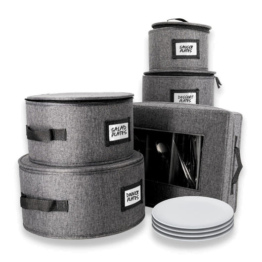 Hard Shell China Storage Containers (Dark Gray)