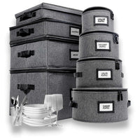 Hard Shell China Storage Containers (Dark Gray)