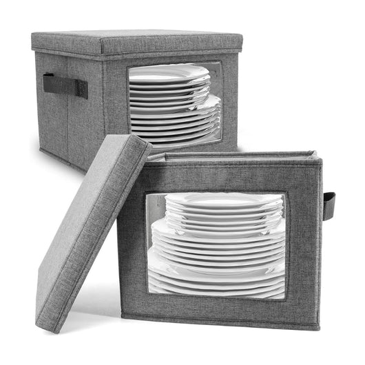 Hard Shell China Storage Containers (Dark Gray)