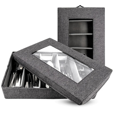Hard Shell China Storage Containers (Dark Gray)