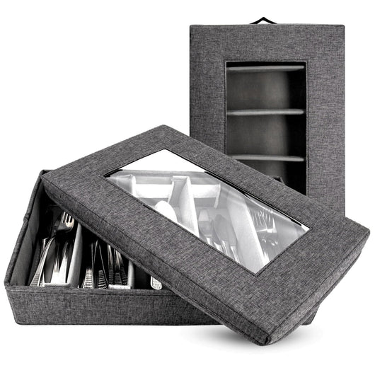 Hard Shell China Storage Containers (Dark Gray)