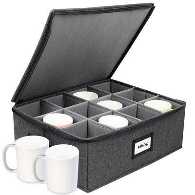 Hard Shell China Storage Containers (Dark Gray)