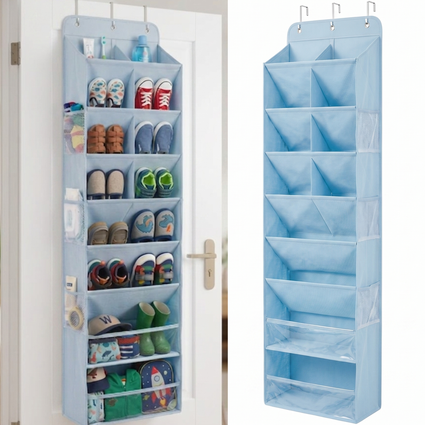 Over The Door Shoe Organizer - 8 Tiers (V2)