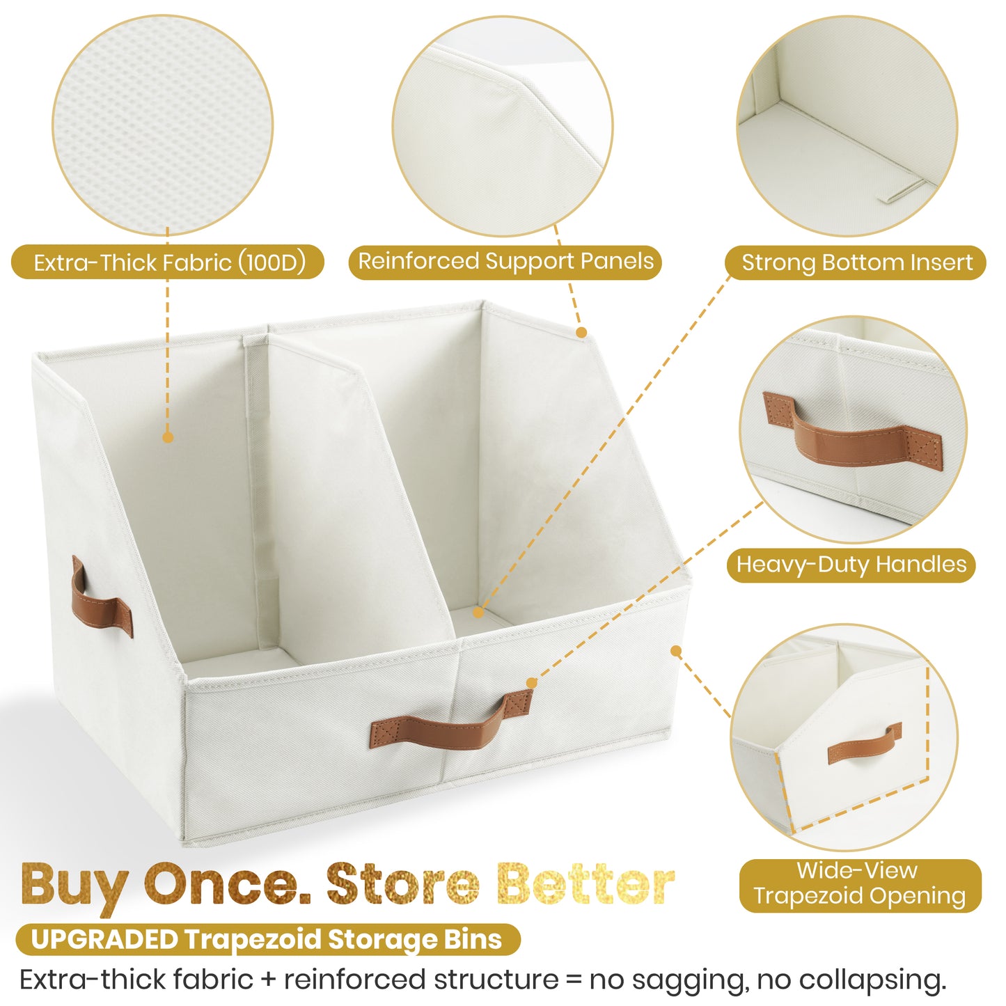 Trapezoid Storage Bin - Black