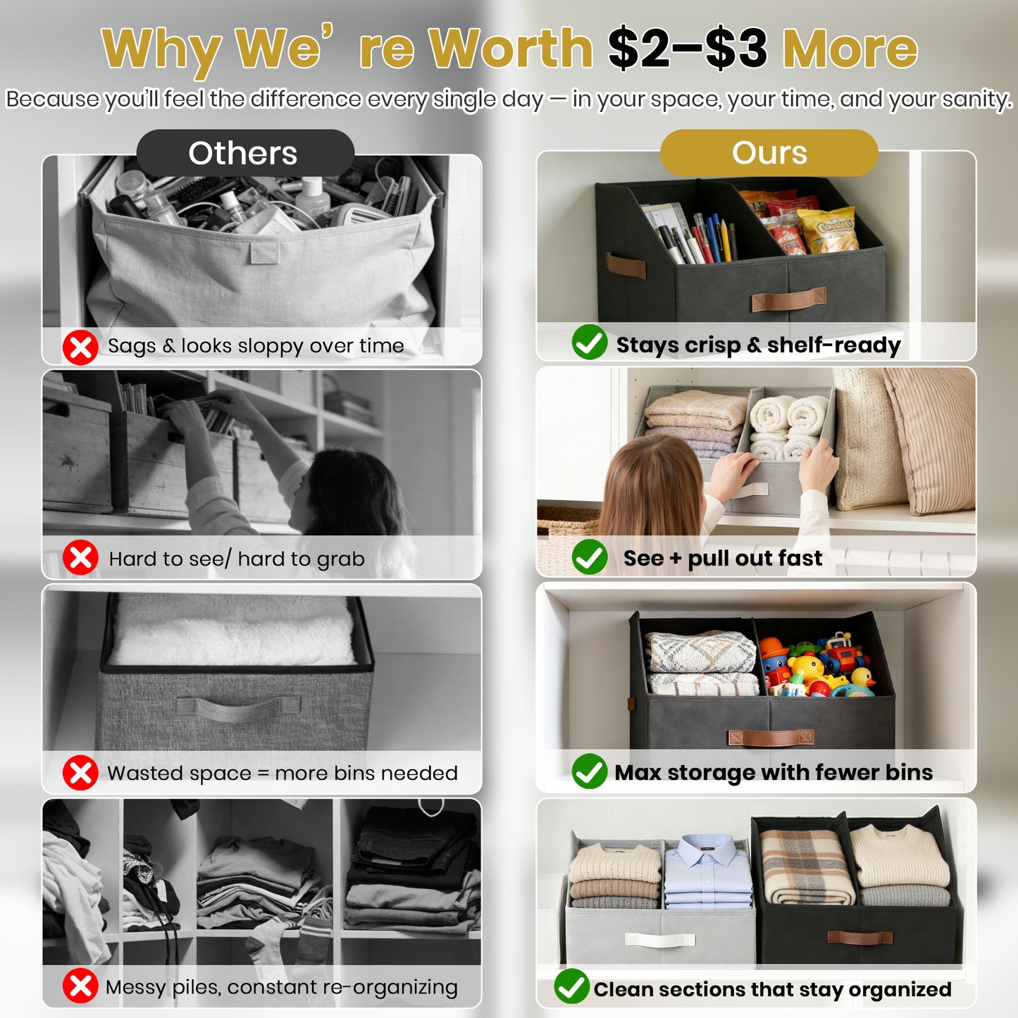 Trapezoid Storage Bin - Black