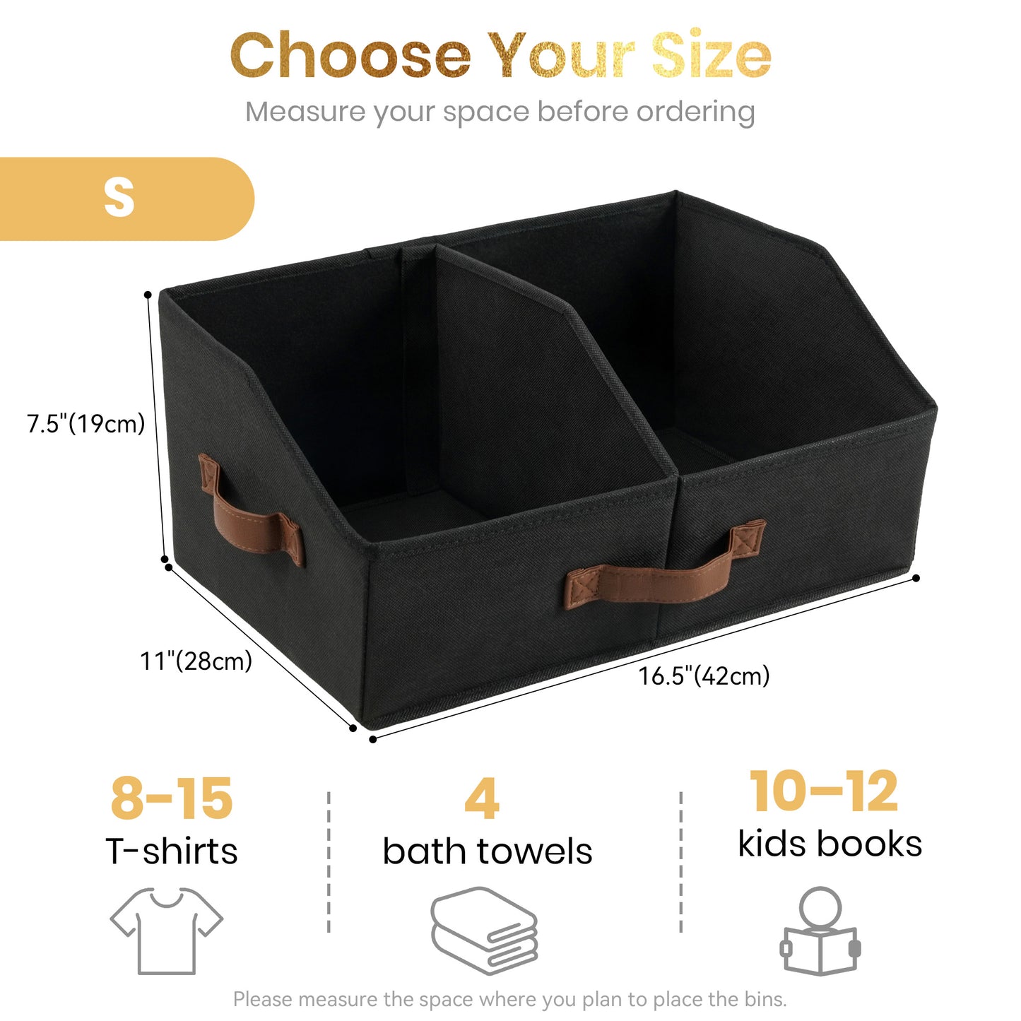 Trapezoid Storage Bin - Black