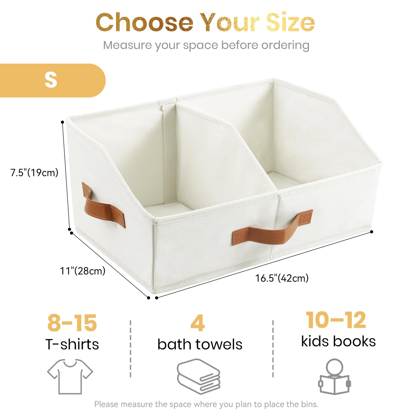 Trapezoid Storage Bin - Ivory
