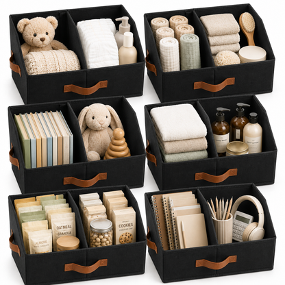 Trapezoid Storage Bin - Black