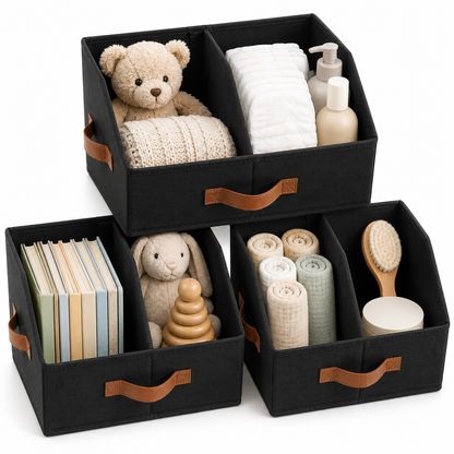Trapezoid Storage Bin - Black