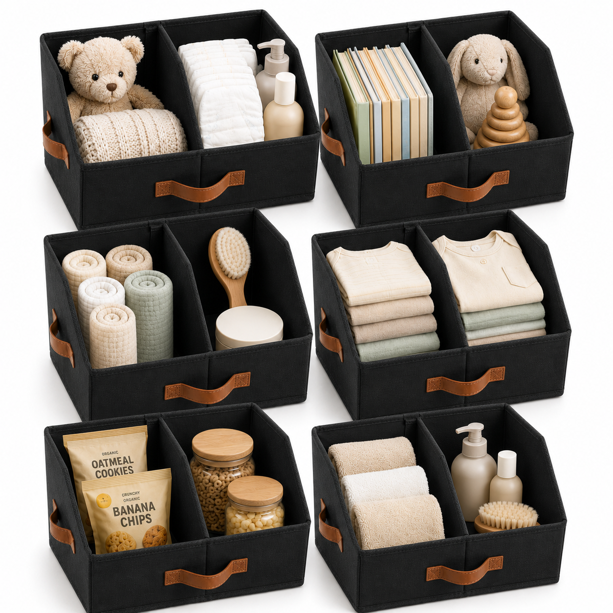 Trapezoid Storage Bin - Black