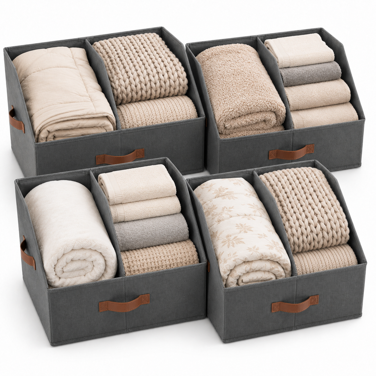 Trapezoid Storage Bin Dark Gray