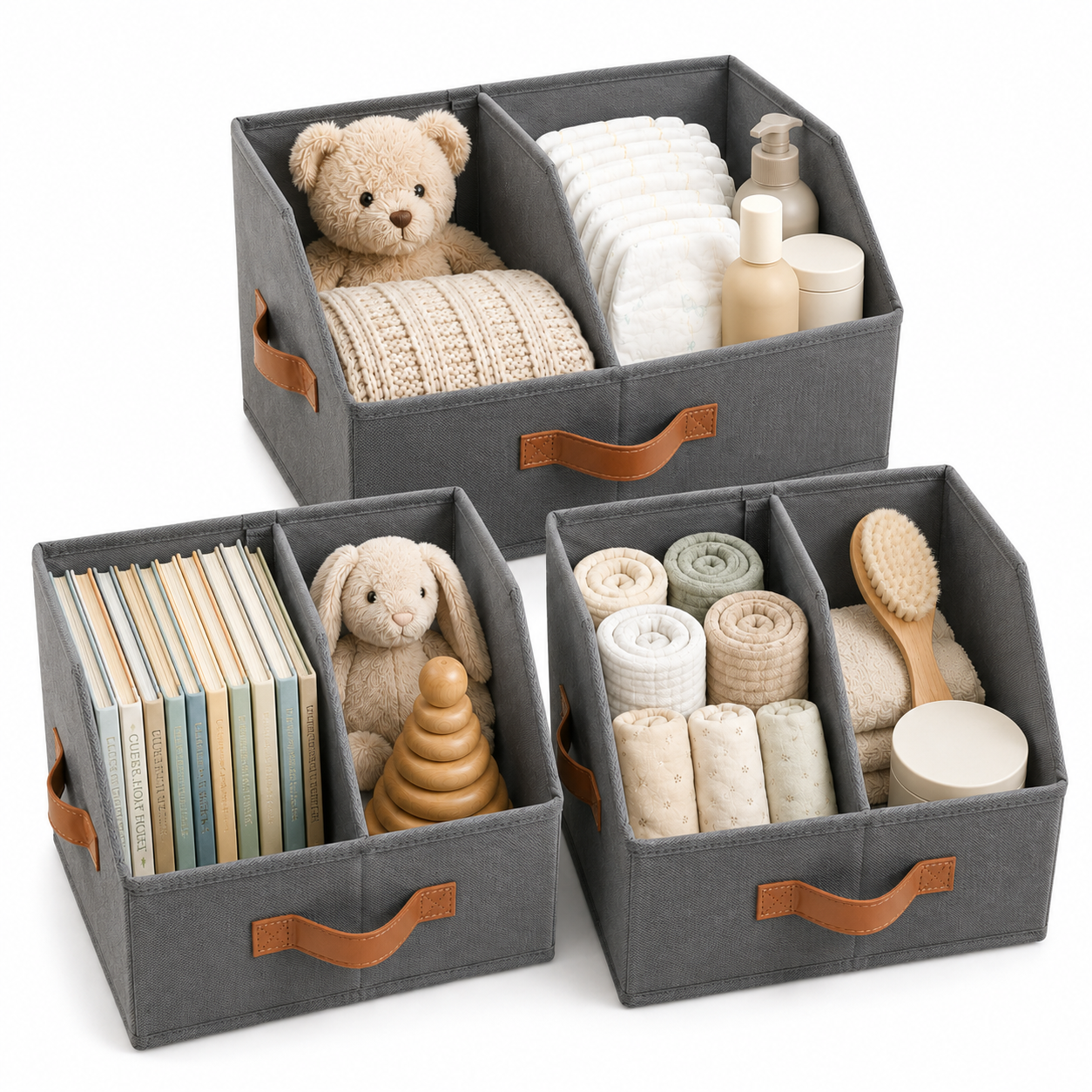 Trapezoid Storage Bin Dark Gray