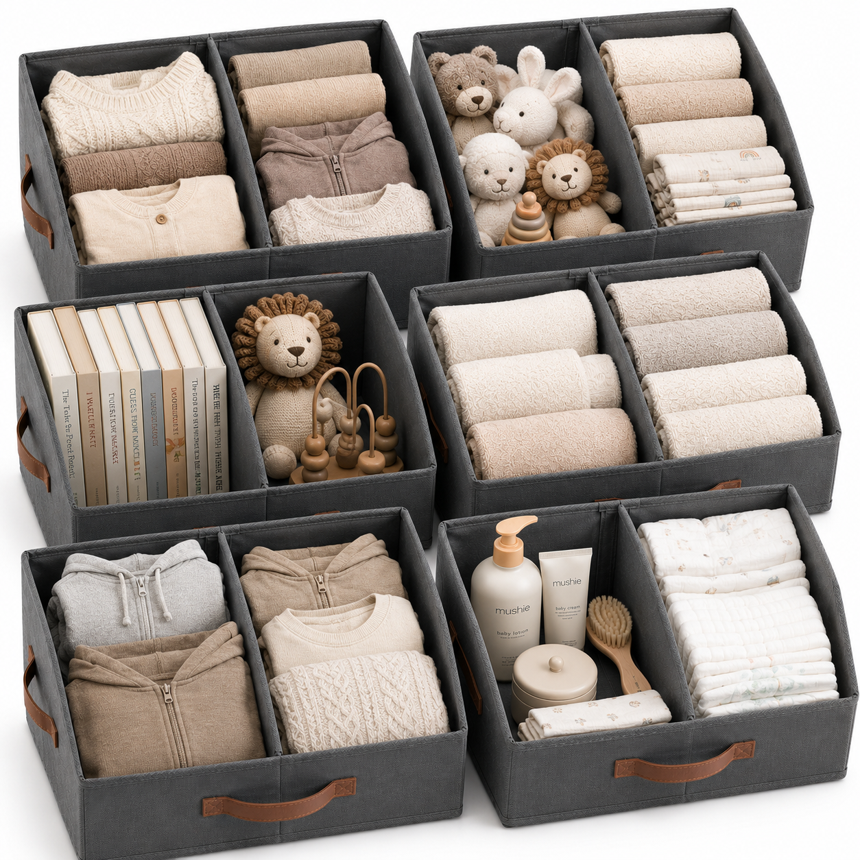 Trapezoid Storage Bin Dark Gray
