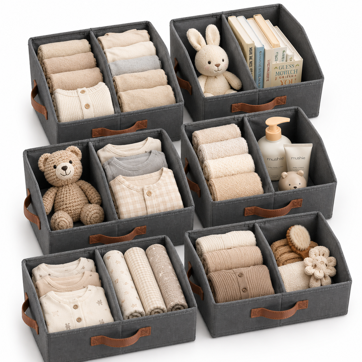 Trapezoid Storage Bin Dark Gray