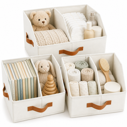 Trapezoid Storage Bin - Ivory