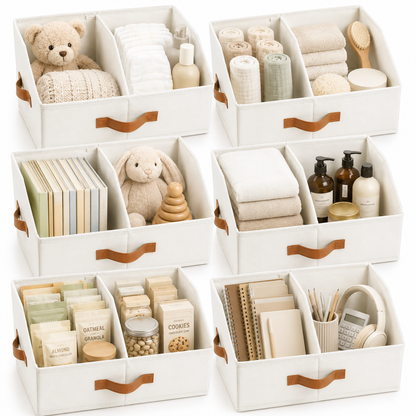 Trapezoid Storage Bin - Ivory