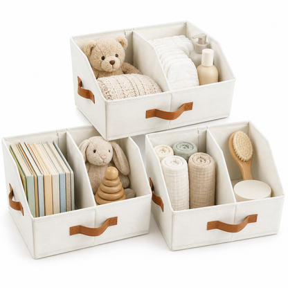 Trapezoid Storage Bin - Ivory