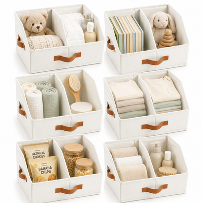 Trapezoid Storage Bin - Ivory