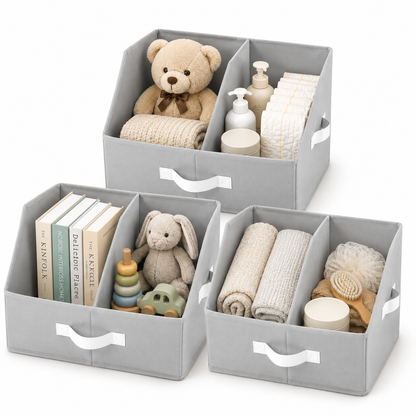 Trapezoid Storage Bin - Light Gray