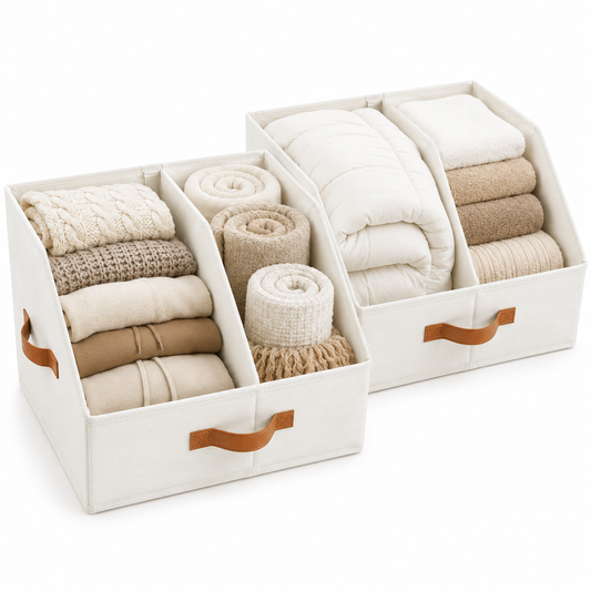 Trapezoid Storage Bin - Ivory