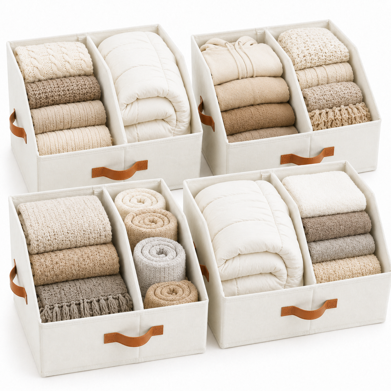 Trapezoid Storage Bin - Ivory
