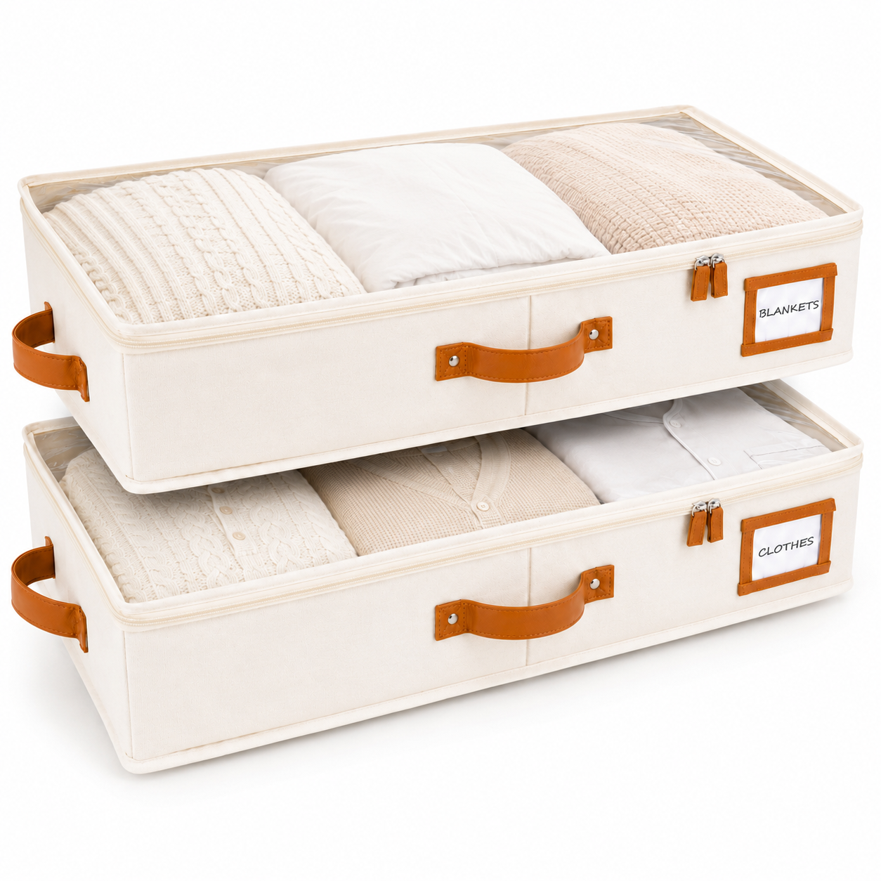 Under Bed Storage Containers (Ivory)