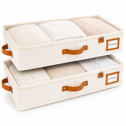 Under Bed Storage Containers (Ivory)