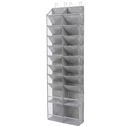 HOMELUX THEORY 30 Pairs Over The Door Shoe Organizer - 10 Tiers Deep Pockets Shoe Rack for Closet, Shoe Rack for Entryway & Hanging Shoe Organizer for Closet for Sneakers, Boots (V3)