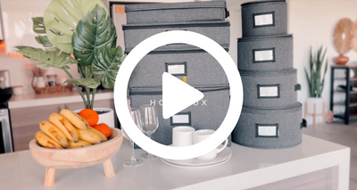 Hard Shell China Storage Containers (Dark Gray)